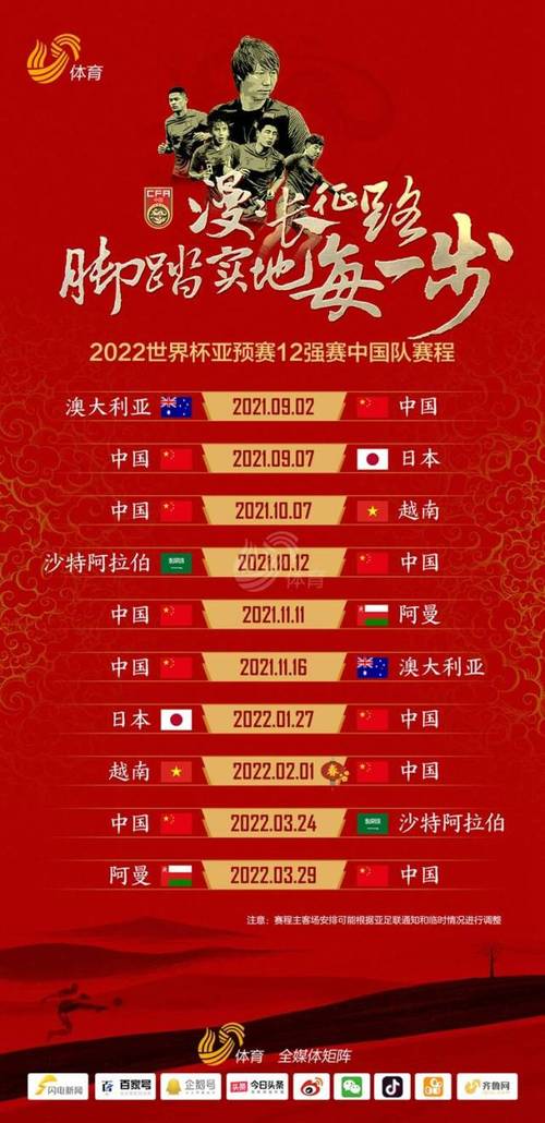 世界杯预选赛中国赛程