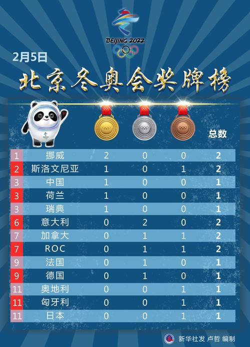 冬奥金牌榜中国排名