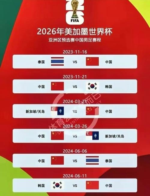 国足世预赛赛程2021时间表